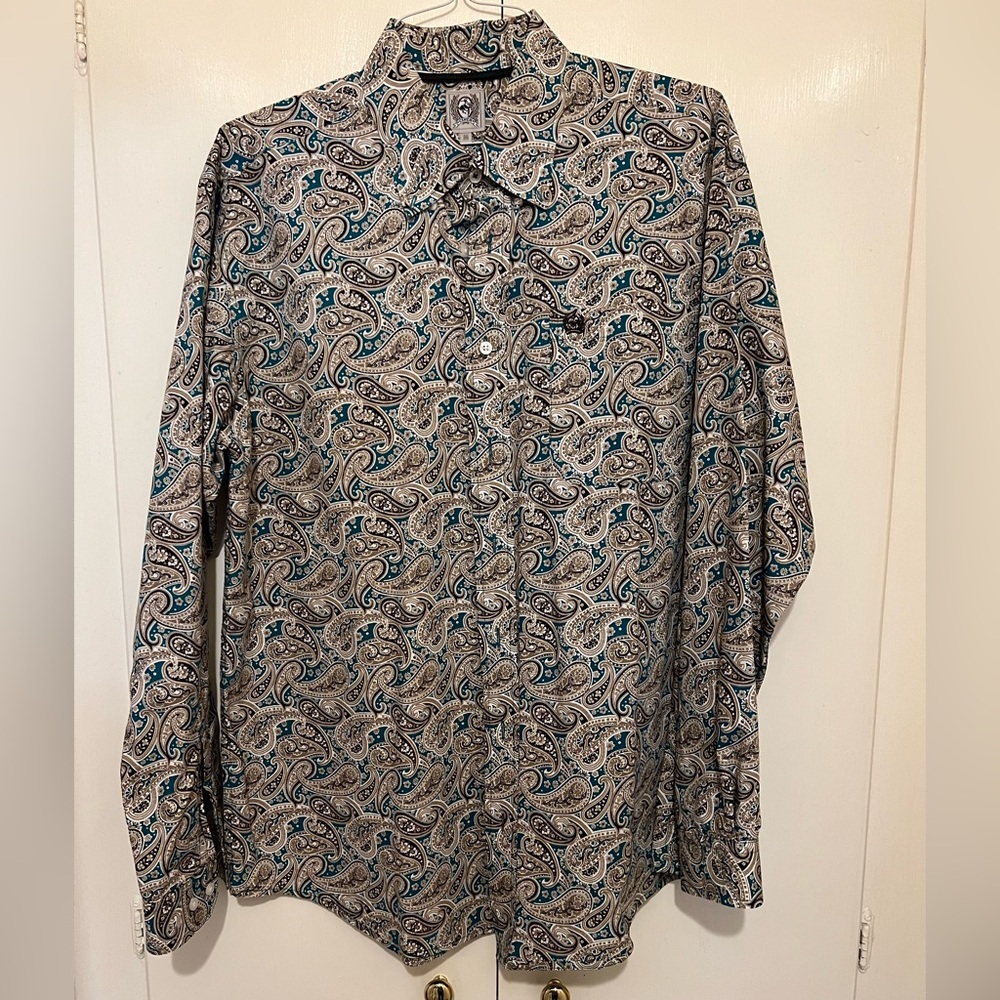 Cinch paisley button-down